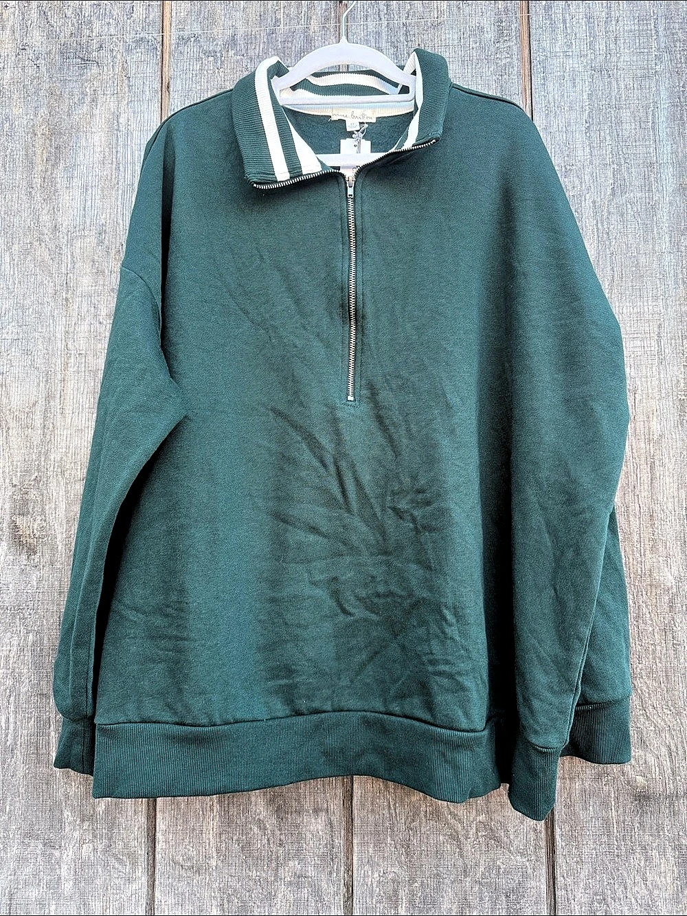 Nine Britton Green Half-Zip Pullover Size 2X NWT Stitch Fix